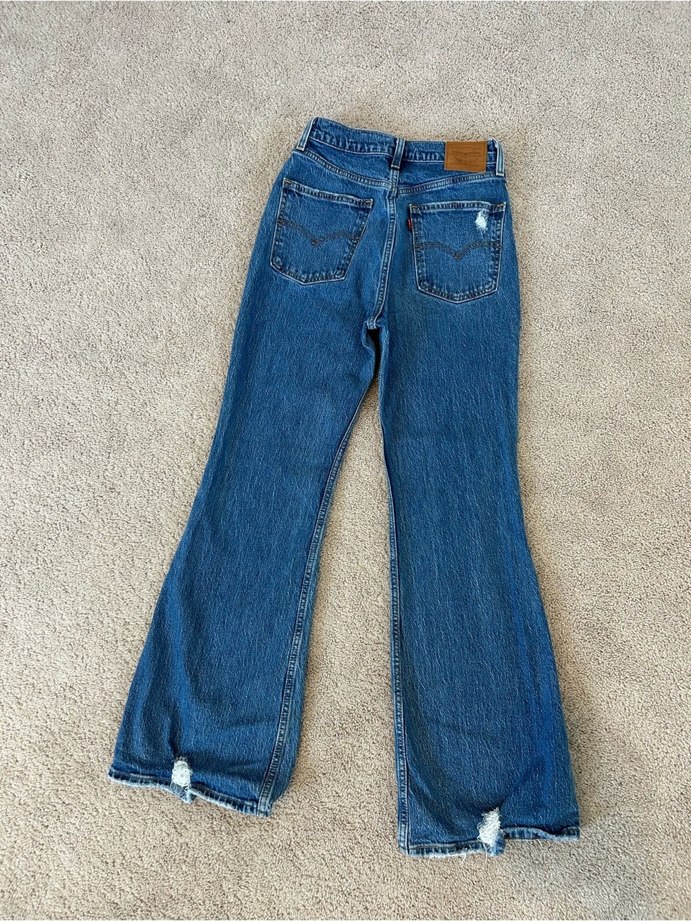 Levi's Medium Country Festival Blue Flared Denim Jeans Y2K sz 26